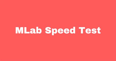 test your speed m lab